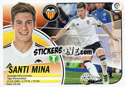 Sticker Santi Mina (13) - Liga Spagnola 2016-2017 n. 594 - Colecciones ESTE