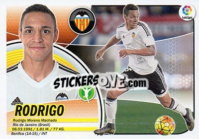 Sticker Rodrigo Moreno (14A) - Liga Spagnola 2016-2017 n. 595 - Colecciones ESTE