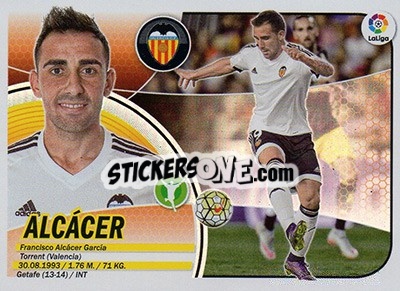 Sticker Alcácer (15) - Liga Spagnola 2016-2017 - Colecciones ESTE