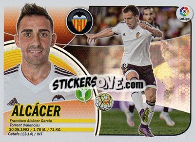 Sticker Alcácer (15) - Liga Spagnola 2016-2017 n. 597 - Colecciones ESTE