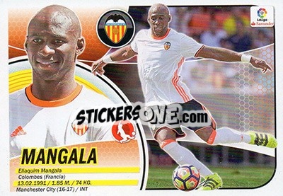 Sticker Mangala (4BIS) - Liga Spagnola 2016-2017 n. 600 - Colecciones ESTE