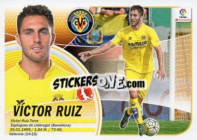 Sticker Víctor Ruiz (6) - Liga Spagnola 2016-2017 n. 617 - Colecciones ESTE