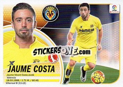 Cromo Jaume Costa (7A) - Liga Spagnola 2016-2017 - Colecciones ESTE