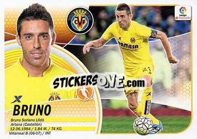 Sticker Bruno Soriano (9) - Liga Spagnola 2016-2017 n. 621 - Colecciones ESTE