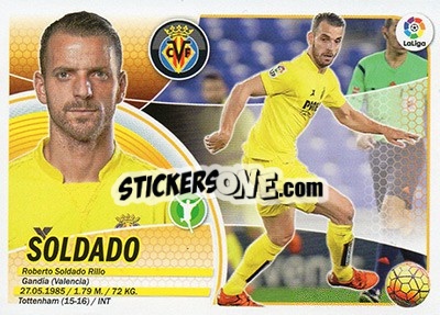 Sticker Soldado (16) - Liga Spagnola 2016-2017 n. 628 - Colecciones ESTE