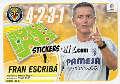 Sticker Entrenador Fran Escribá (40 BIS) - Liga Spagnola 2016-2017 - Colecciones ESTE