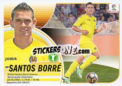 Cromo Santos Borré (16BIS) - Liga Spagnola 2016-2017 - Colecciones ESTE