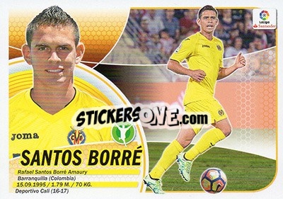 Sticker Santos Borré (16BIS) - Liga Spagnola 2016-2017 n. 632 - Colecciones ESTE