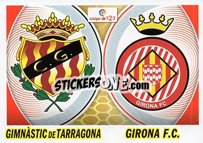 Sticker Escudos LaLiga 2 - Gimnàstic / Girona (4) - Liga Spagnola 2016-2017 - Colecciones ESTE