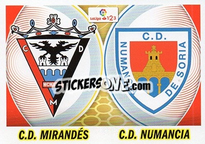 Sticker Escudos LaLiga 2 - Mirandés / Numancia (7) - Liga Spagnola 2016-2017 n. 667 - Colecciones ESTE