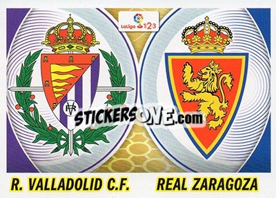 Sticker Escudos LaLiga 2 - Valladolid / Zaragoza (11) - Liga Spagnola 2016-2017 n. 671 - Colecciones ESTE