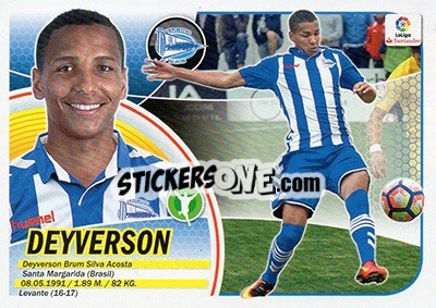 Sticker 8. Deyverson (Deportivo Alavés) - Liga Spagnola 2016-2017 - Colecciones ESTE