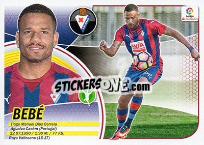Sticker 10. Bebé (SD Eibar) - Liga Spagnola 2016-2017 n. 690 - Colecciones ESTE