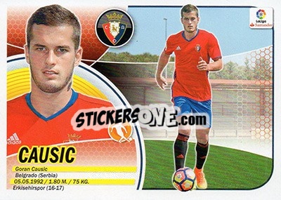 Sticker 13. Causic (CA Osasuna) - Liga Spagnola 2016-2017 - Colecciones ESTE