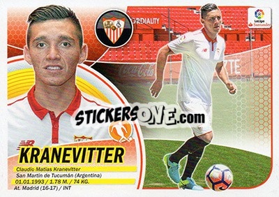 Sticker 15. Kranevitter (Sevilla FC) - Liga Spagnola 2016-2017 n. 695 - Colecciones ESTE