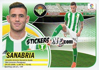 Figurina 19. Sanabria (Real Betis) - Liga Spagnola 2016-2017 - Colecciones ESTE