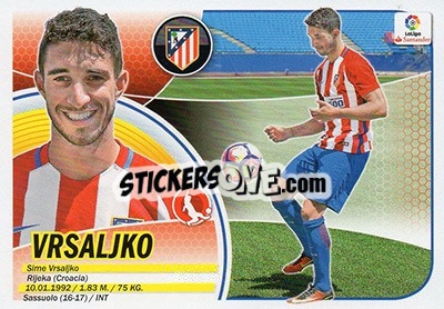 Sticker 20. Vrsaljko (Atlético de Madrid) - Liga Spagnola 2016-2017 n. 700 - Colecciones ESTE