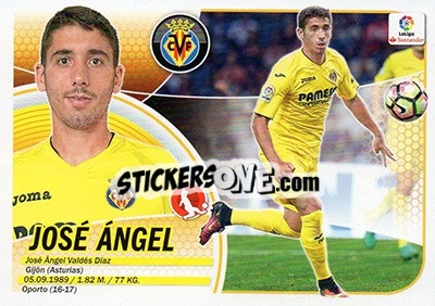 Sticker 26. José Ángel (Villarreal CF) - Liga Spagnola 2016-2017 n. 706 - Colecciones ESTE