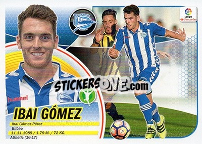 Sticker 31. Ibai Gómez (Deportivo Alavés) - Liga Spagnola 2016-2017 n. 711 - Colecciones ESTE