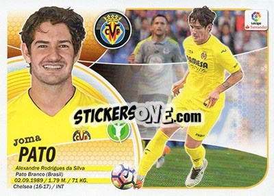 Sticker 41. Alexandre Pato (Villarreal CF) - Liga Spagnola 2016-2017 - Colecciones ESTE