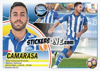 Sticker 44. Camarasa (Deportivo Alavés) - Liga Spagnola 2016-2017 n. 724 - Colecciones ESTE