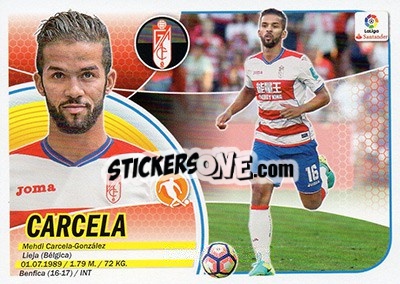 Sticker 48. Mehdi Carcela-Gonzalez (Granada CF) - Liga Spagnola 2016-2017 n. 728 - Colecciones ESTE