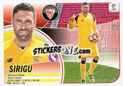 Figurina 50. Salvatore Sirigu (Sevilla FC)