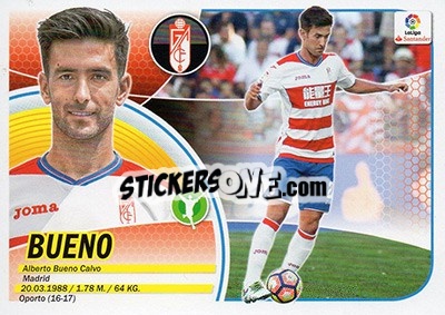 Cromo 58. Bueno (Granada CF) - Liga Spagnola 2016-2017 - Colecciones ESTE