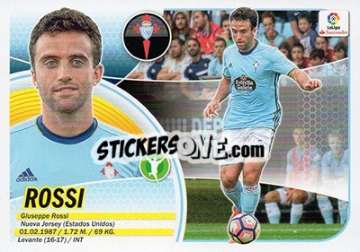 Sticker 59. Giuseppe Rossi (Celta de Vigo) - Liga Spagnola 2016-2017 n. 739 - Colecciones ESTE