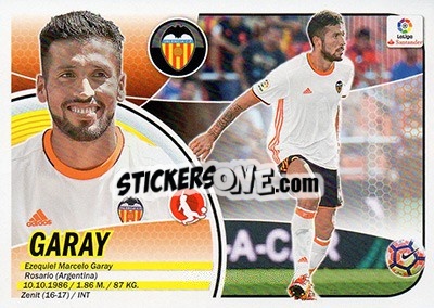 Figurina 62. Ezequiel Garay (Valencia CF)