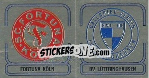 Figurina Wappen (Fortuna Köln - Wappen (BV Lüttringhausen ) - German Football Bundesliga 1982-1983 - Panini