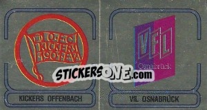 Sticker Wappen (Kickers Offenbach - Wappen (VfL Osnabrück ) - German Football Bundesliga 1982-1983 - Panini