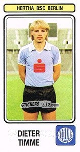 Cromo Dieter Timme - German Football Bundesliga 1982-1983 - Panini