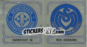 Sticker Wappen (Darmstadt 98 - Wappen (MSV Duisburg ) - German Football Bundesliga 1982-1983 - Panini