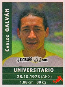 Cromo Carlos Galván - Copa Cable Mágico 2009 - Panini