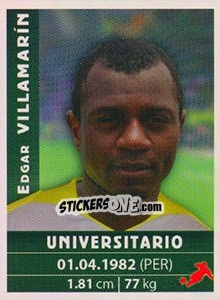 Figurina Edgar Villamarín - Copa Cable Mágico 2009 - Panini