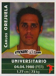 Sticker Carlos Orejuela - Copa Cable Mágico 2009 - Panini