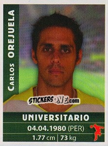 Figurina Carlos Orejuela - Copa Cable Mágico 2009 - Panini