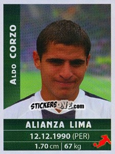 Cromo Aldo Corzo - Copa Cable Mágico 2009 - Panini