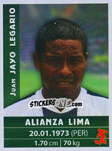 Cromo Juan Jayo Legario - Copa Cable Mágico 2009 - Panini