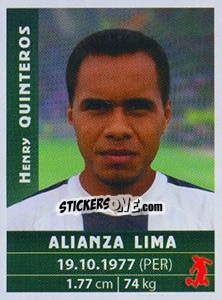 Sticker Henry Quinteros - Copa Cable Mágico 2009 - Panini