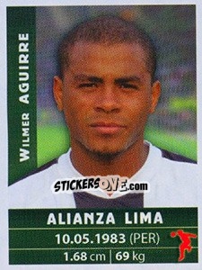 Sticker Wilmer Aguirre - Copa Cable Mágico 2009 - Panini