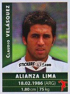 Sticker Claudio Velásquez - Copa Cable Mágico 2009 - Panini