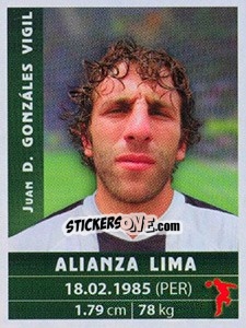 Cromo Juan D. Gonzáles Vigil - Copa Cable Mágico 2009 - Panini