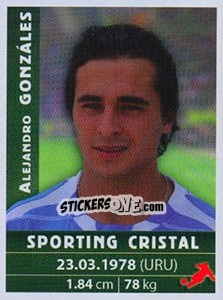 Cromo Alejandro Gonzáles - Copa Cable Mágico 2009 - Panini