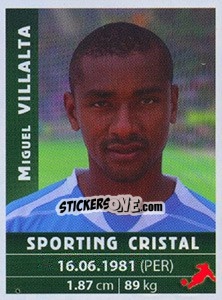Sticker Miguel Villalta - Copa Cable Mágico 2009 - Panini