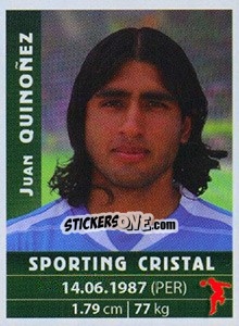 Cromo Juan Quinoñez - Copa Cable Mágico 2009 - Panini