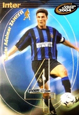 Sticker J. Zanetti - Calcio Cards 2003-2004 n. 61 - Panini