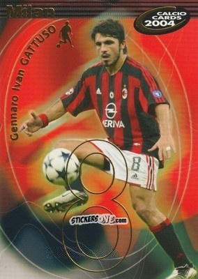 Sticker Gattuso - Calcio Cards 2003-2004 n. 95 - Panini