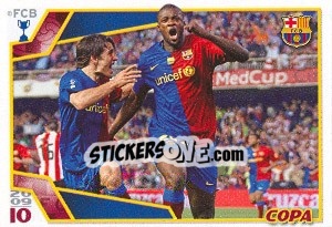 Figurina Гол в Кубке Испании - FC Barcelona 2009-2010 n. 3 - Panini